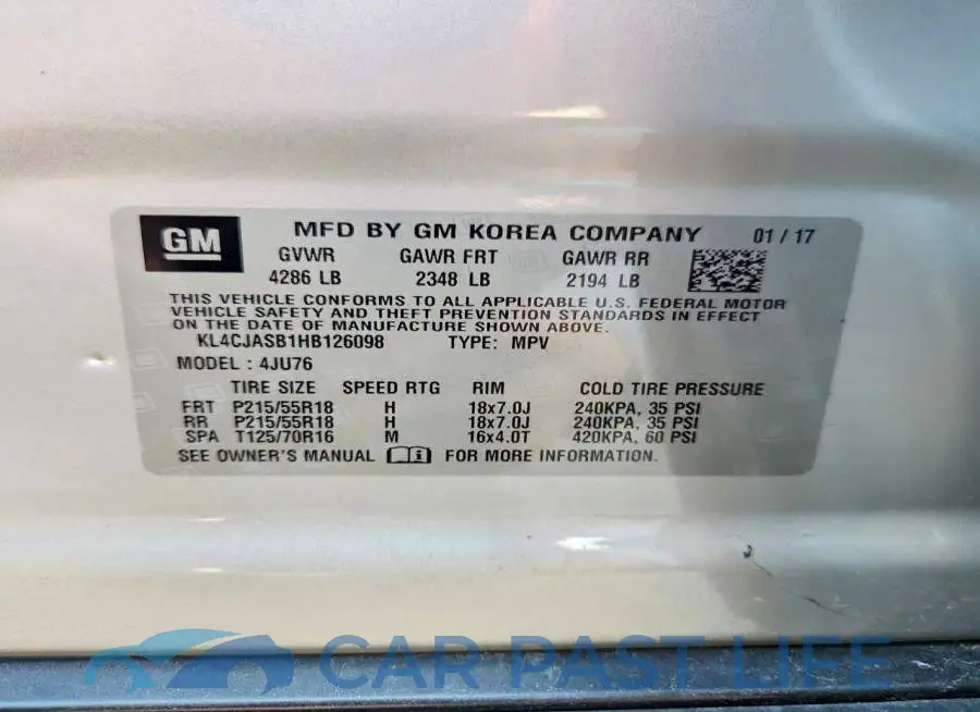 KL4CJASB1HB126098# 13