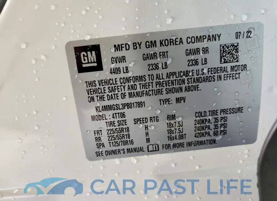 KL4MMGSL3PB017891# 13