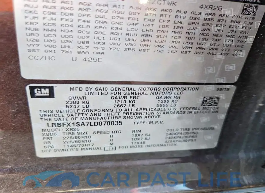 LRBFX1SA7LD070835# 14