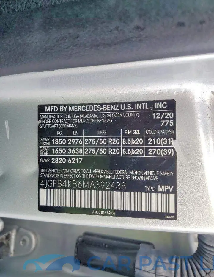 4JGFB4KB6MA392438# 13