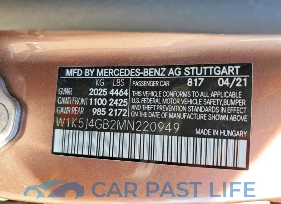 W1K5J4GB2MN220949# 13