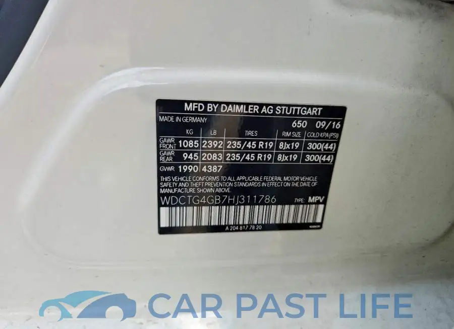 WDCTG4GB7HJ311786# 13