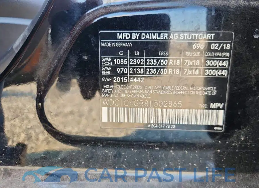 WDCTG4GB8JJ502865# 13