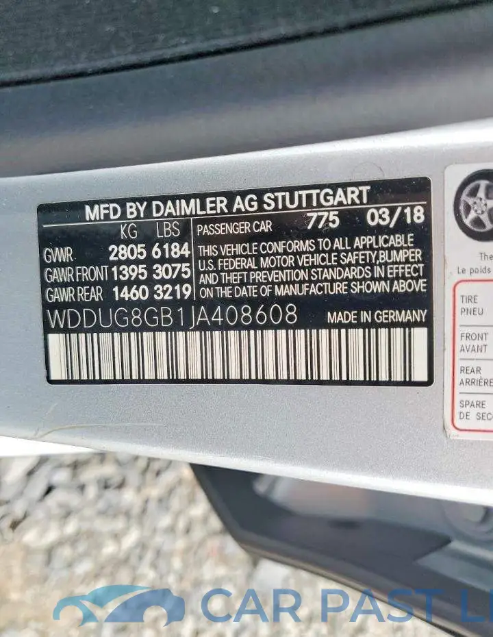 WDDUG8GB1JA408608# 12