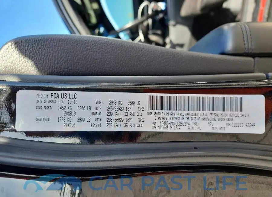 1C4RDHAG4LC252374# 13