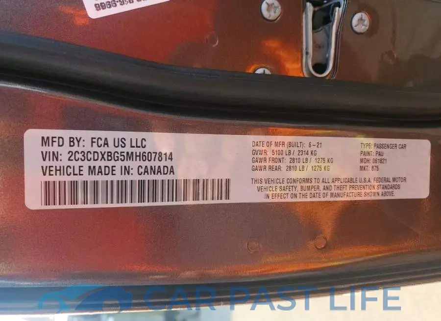 2C3CDXBG5MH607814# 12