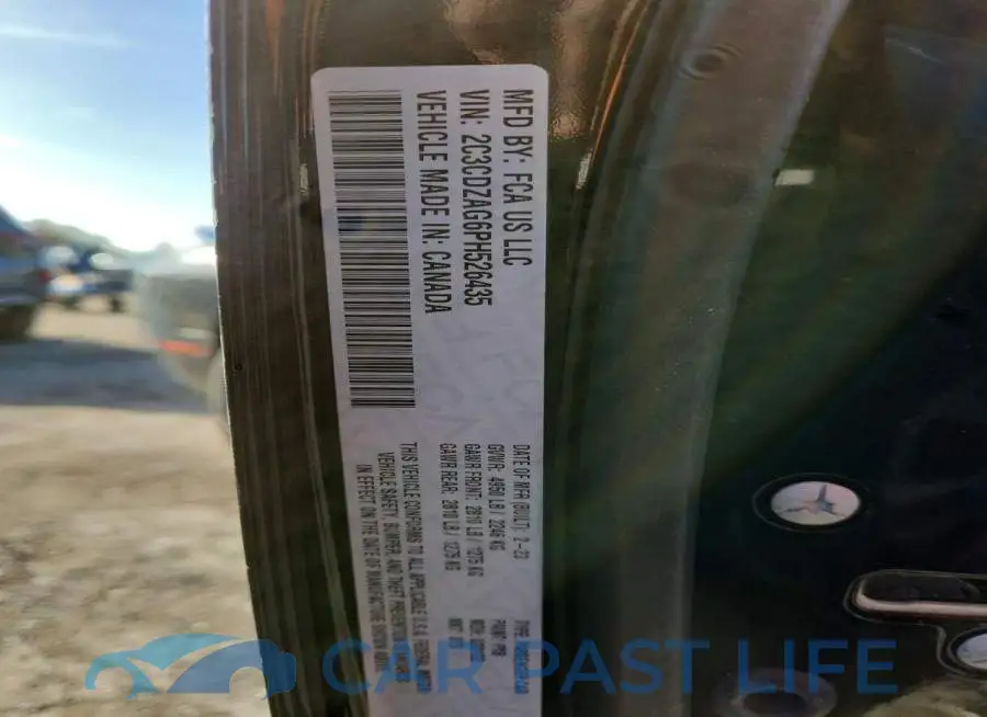 2C3CDZAG6PH526435# 12