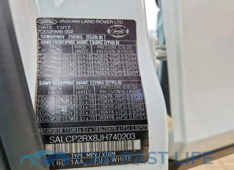 SALCP2RX8JH740203# 13