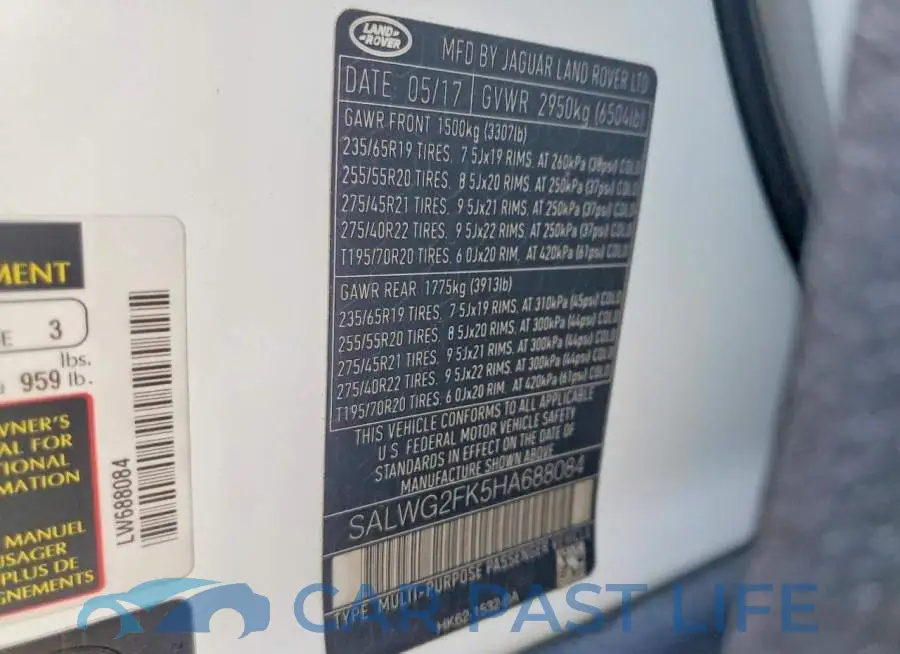 SALWG2FK5HA688084# 13