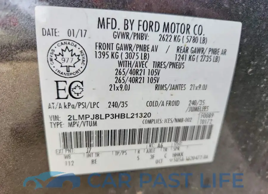 2LMPJ8LP3HBL21320# 13