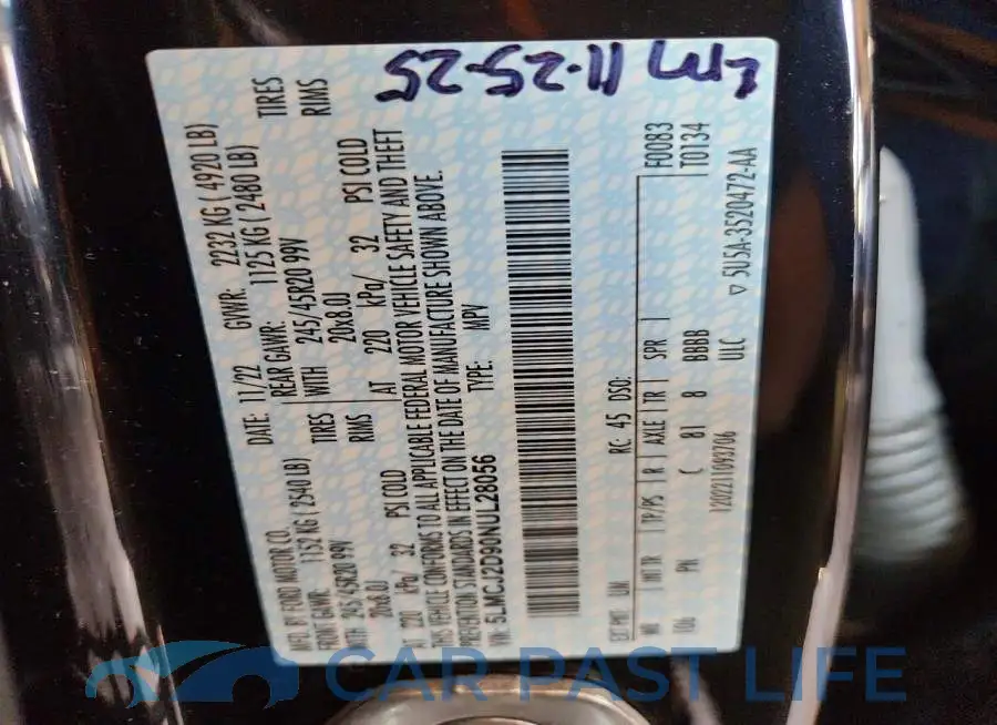 5LMCJ2D90NUL28056# 12