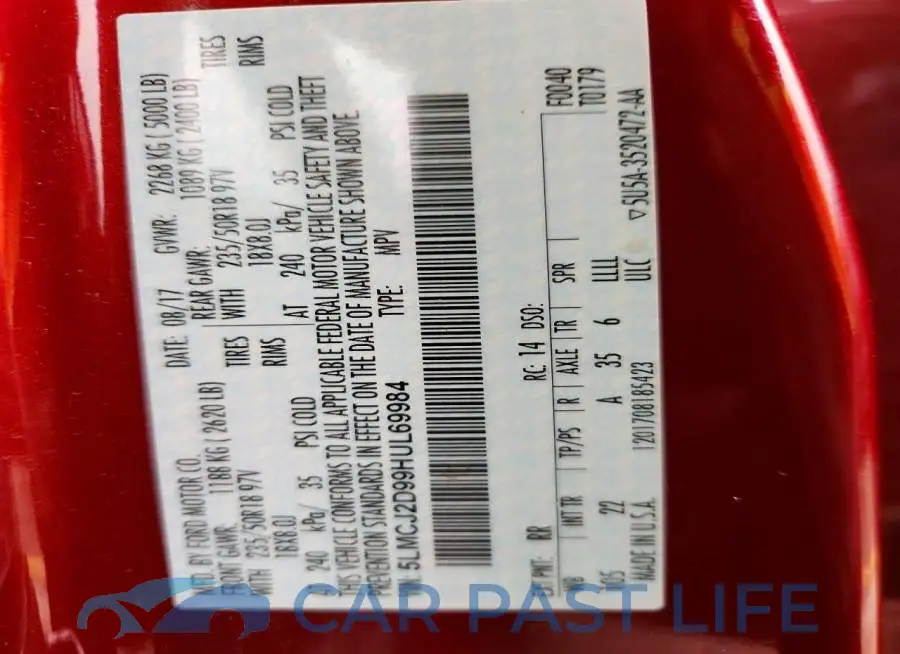 5LMCJ2D99HUL69984# 13