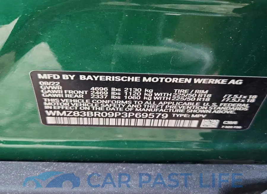 WMZ83BR09P3P69579# 12