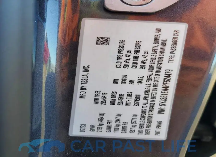 5YJ3E1EA4PF624479# 12