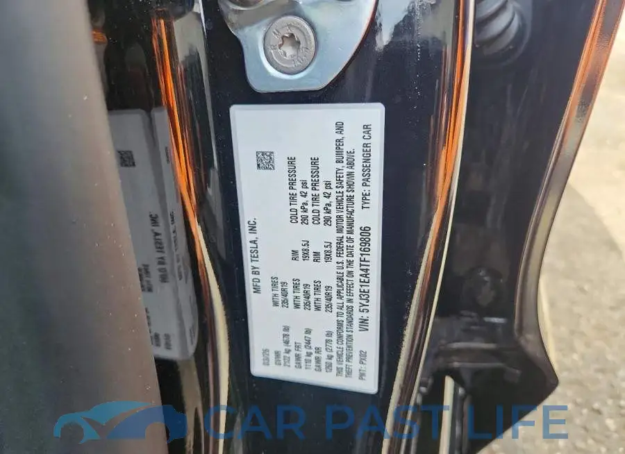5YJ3E1EA4TF169806# 12