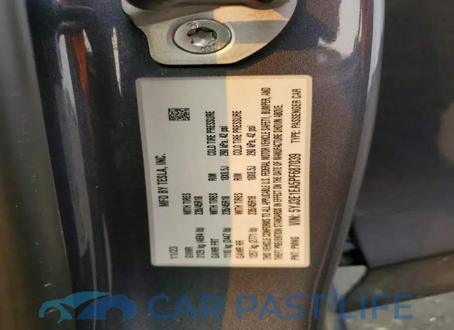 5YJ3E1EA5PF687039# 13