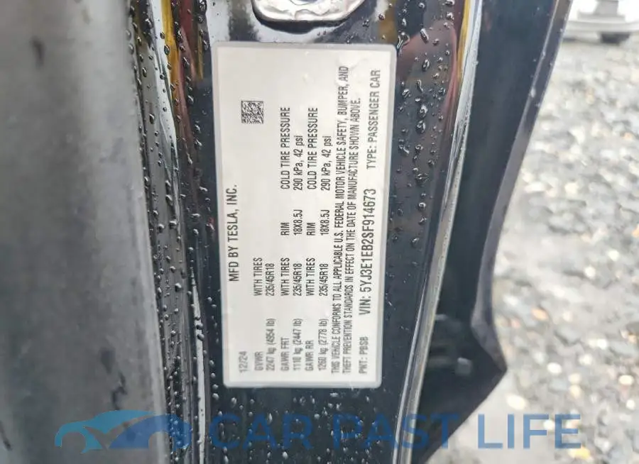 5YJ3E1EB2SF914673# 12