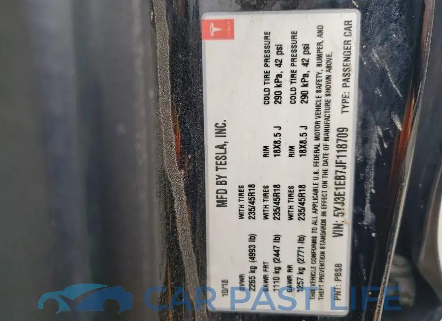 5YJ3E1EB7JF118709# 12