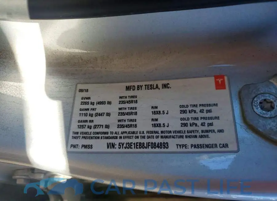 5YJ3E1EB8JF084893# 12