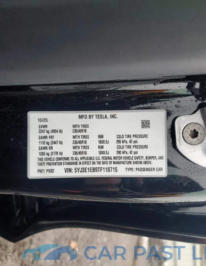 5YJ3E1EB9TF118715# 12
