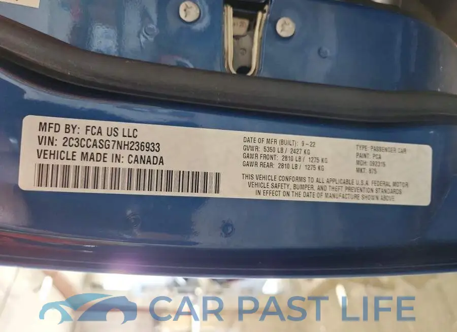 2C3CCASG7NH236933# 12