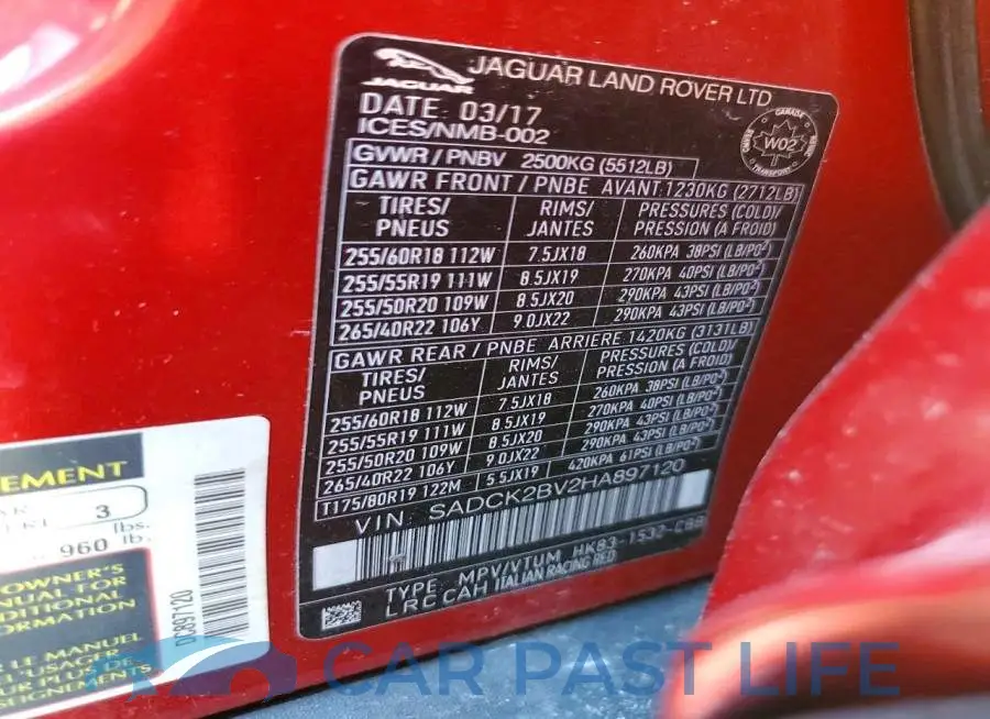 SADCK2BV2HA897120# 13