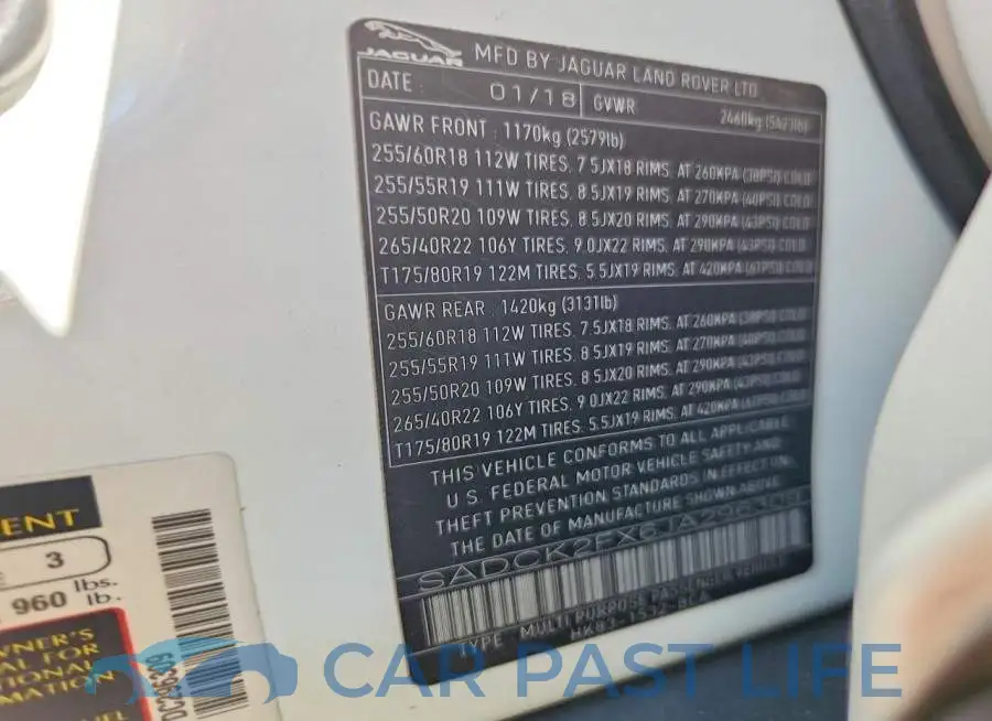 SADCK2FX6JA296309# 13