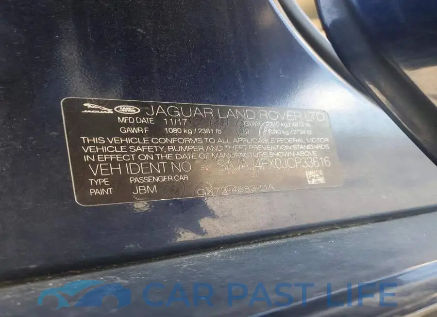 SAJAJ4FX0JCP33616# 12