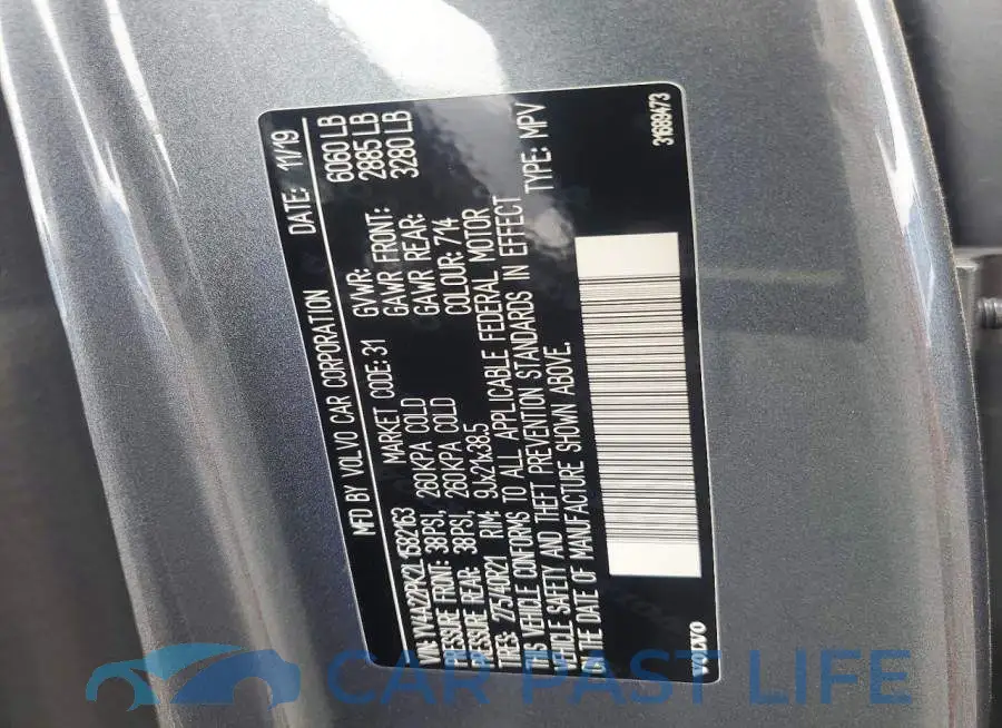 YV4A22PK2L1582163# 13