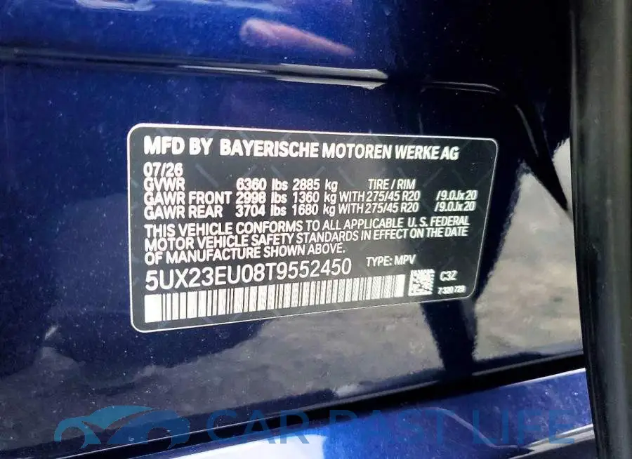 5UX23EU08T9552450# 13