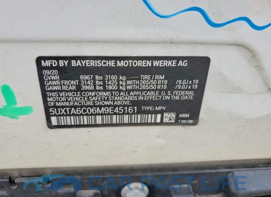 5UXTA6C06M9E45161# 13