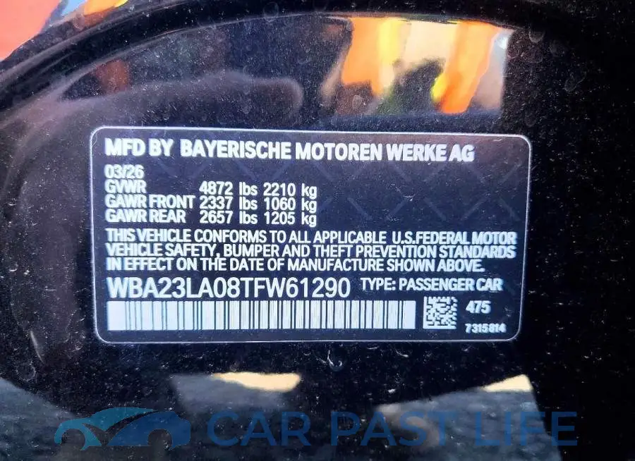WBA23LA08TFW61290# 12
