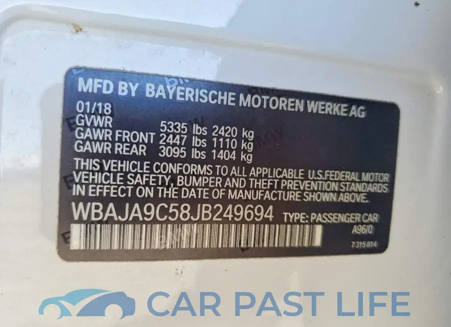 WBAJA9C58JB249694# 12