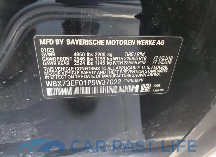WBX73EF01P5W37022# 13