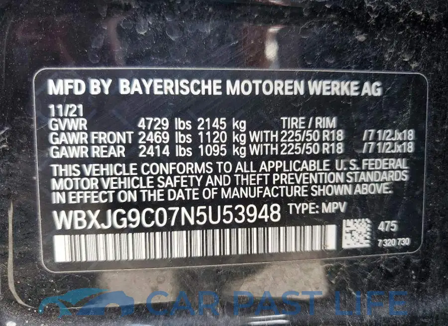 WBXJG9C07N5U53948# 13