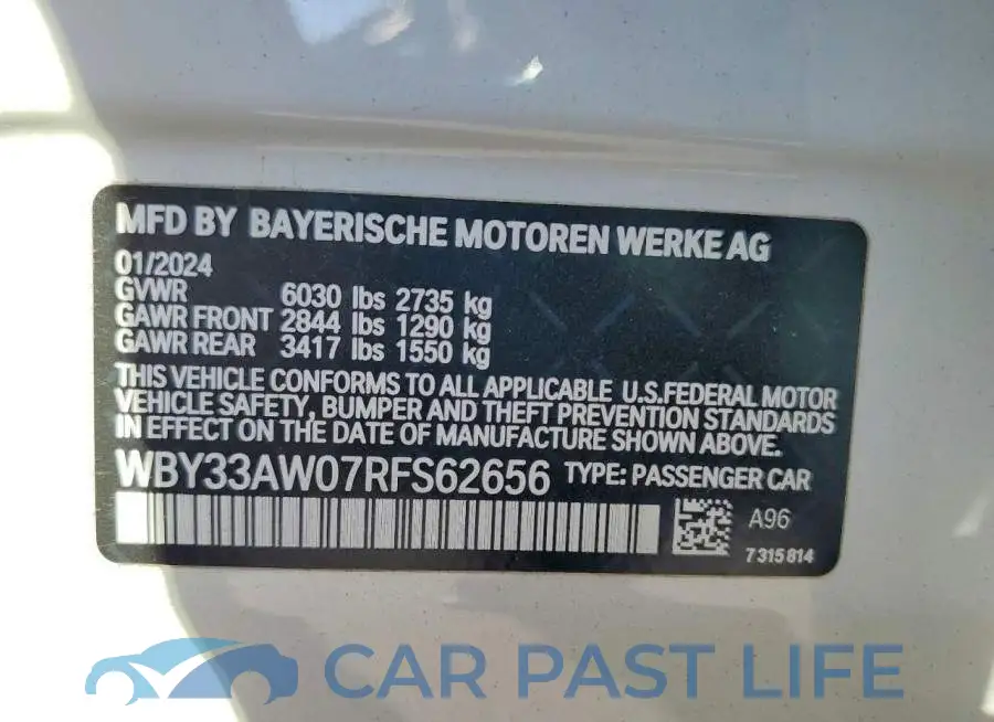 WBY33AW07RFS62656# 12