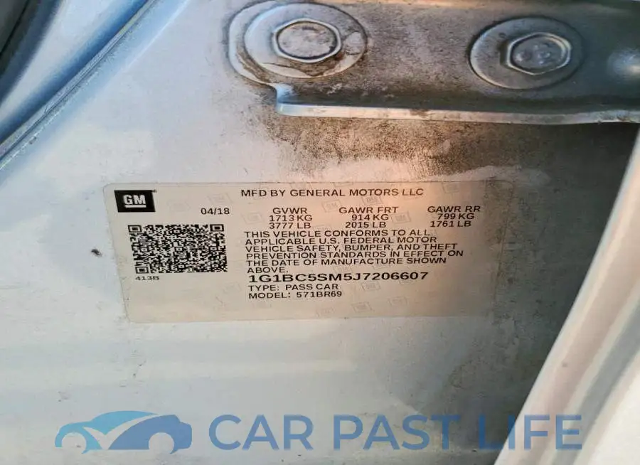 1G1BC5SM5J7206607# 12