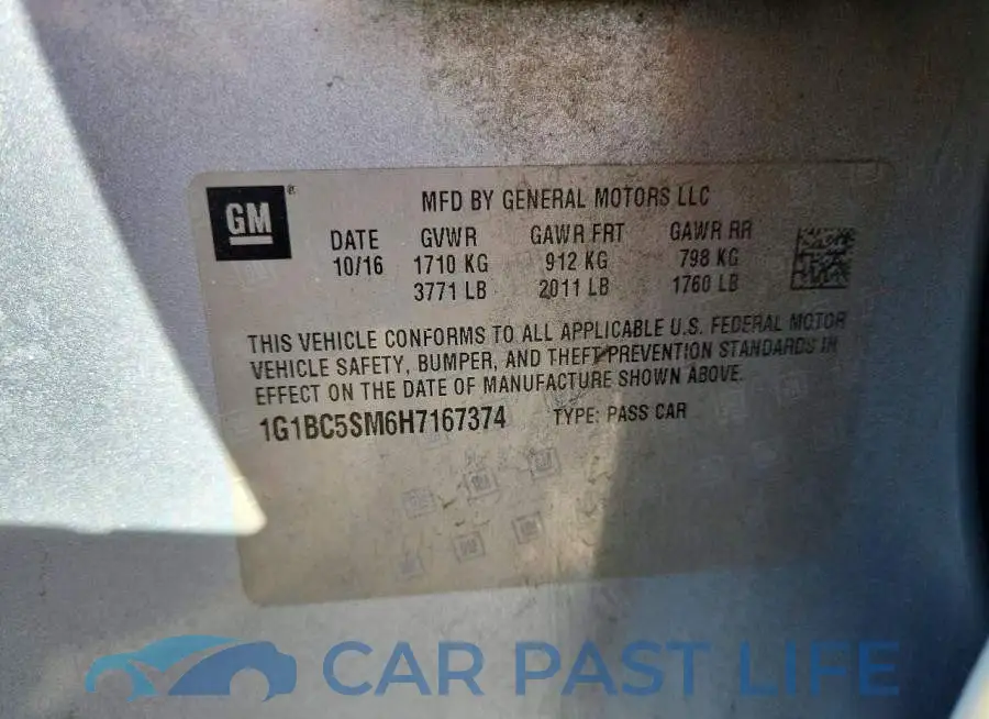 1G1BC5SM6H7167374# 12
