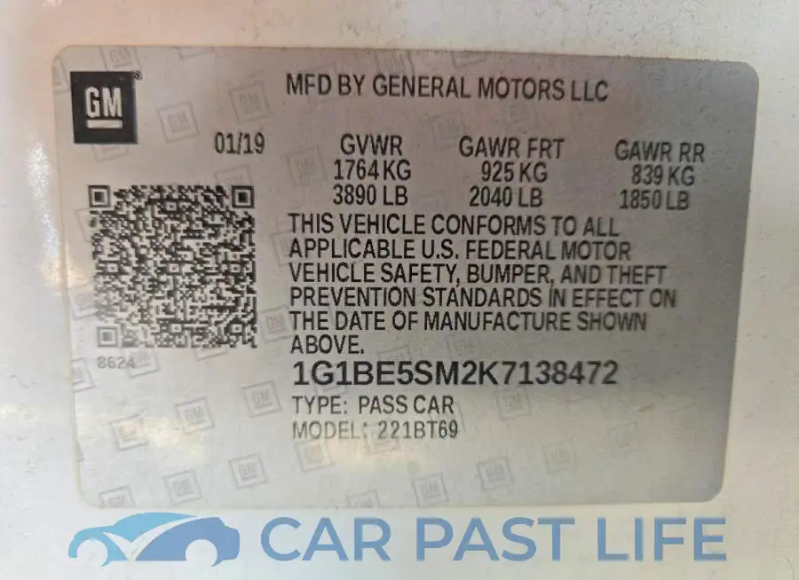 1G1BE5SM2K7138472# 13