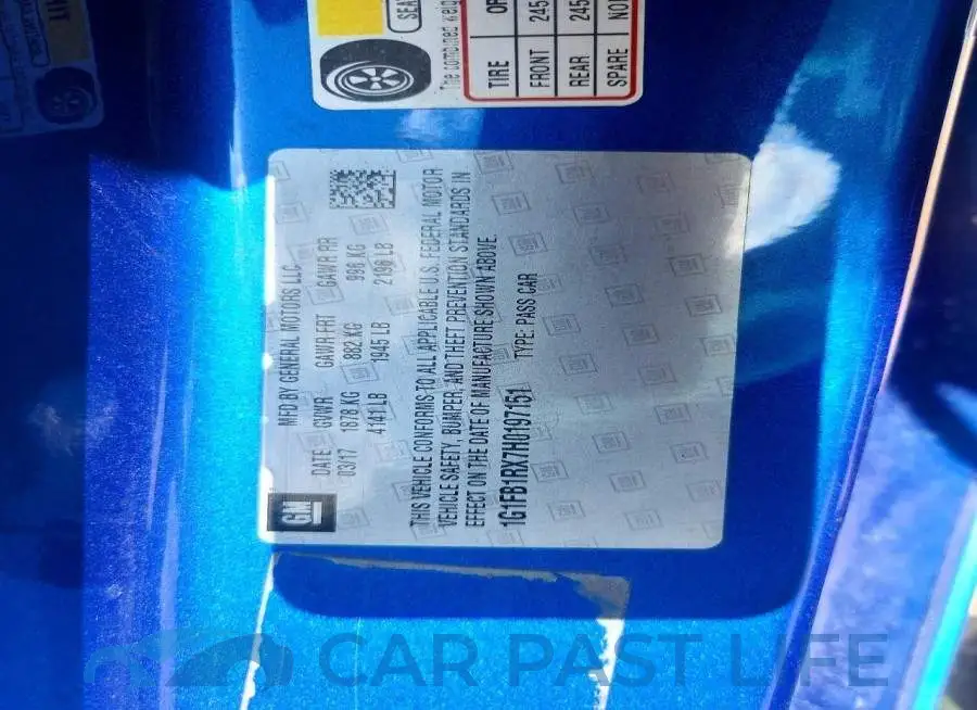 1G1FB1RX7H0197151# 12