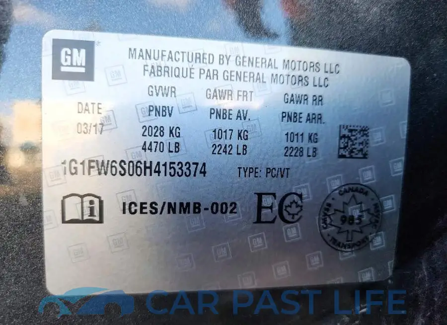 1G1FW6S06H4153374# 12