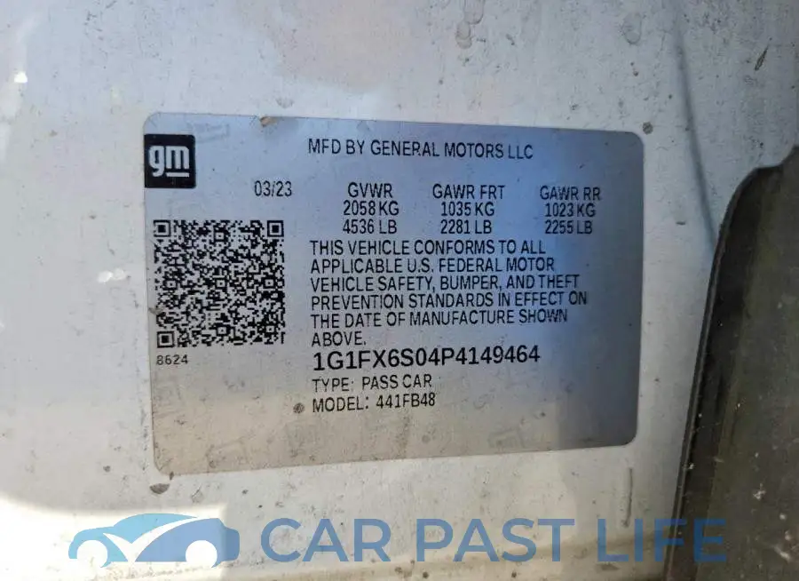 1G1FX6S04P4149464# 13