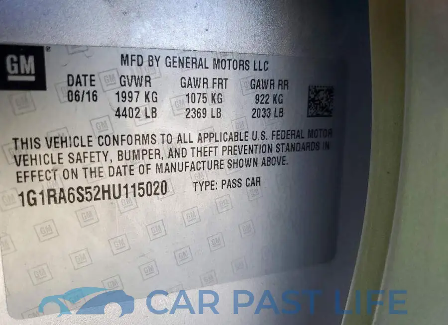 1G1RA6S52HU115020# 12