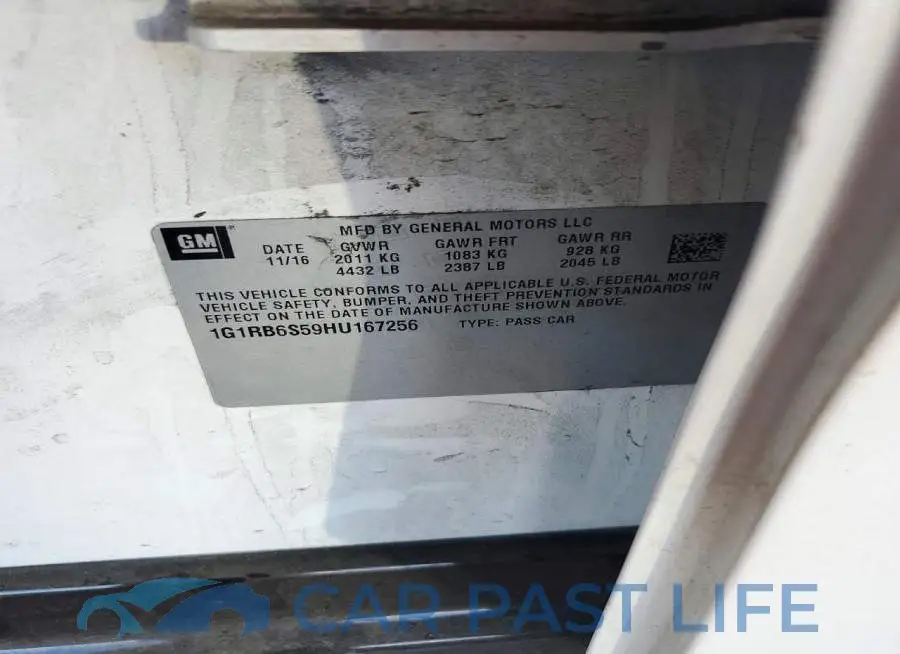 1G1RB6S59HU167256# 12