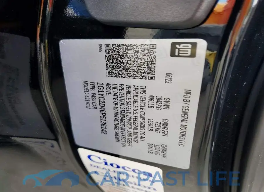 1G1YC2D46P5136142# 12