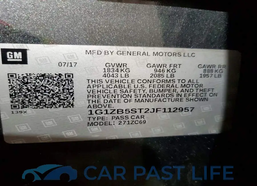 1G1ZB5ST2JF112957# 12