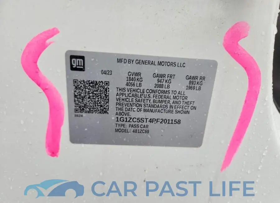 1G1ZC5ST4PF201158# 12