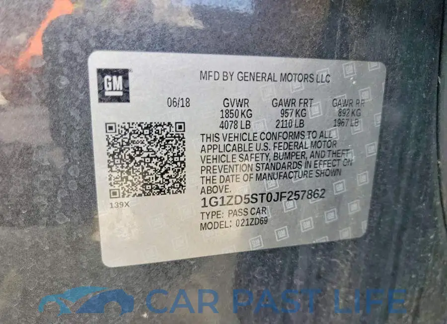 1G1ZD5ST0JF257862# 12
