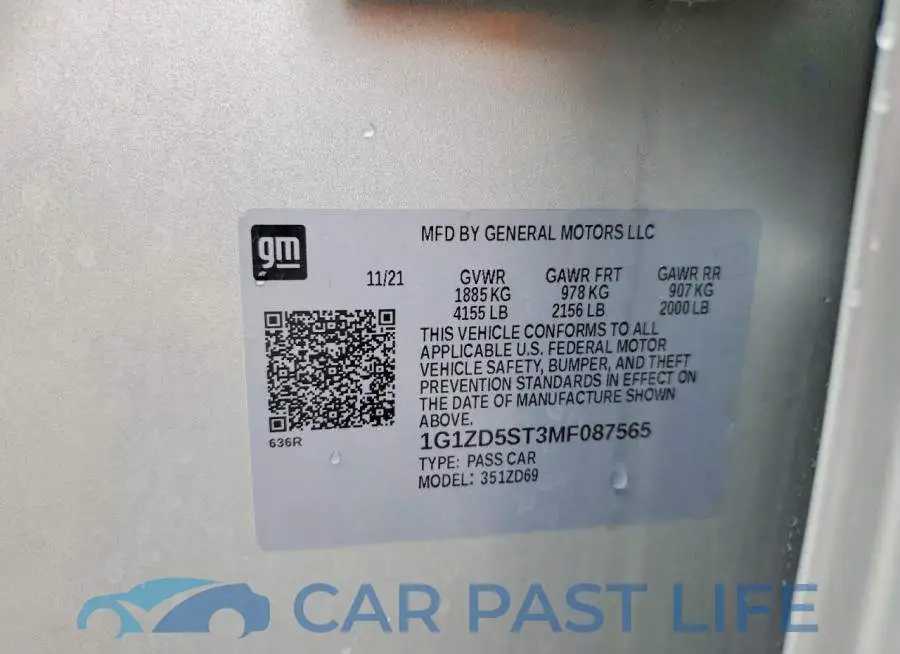 1G1ZD5ST3MF087565# 12