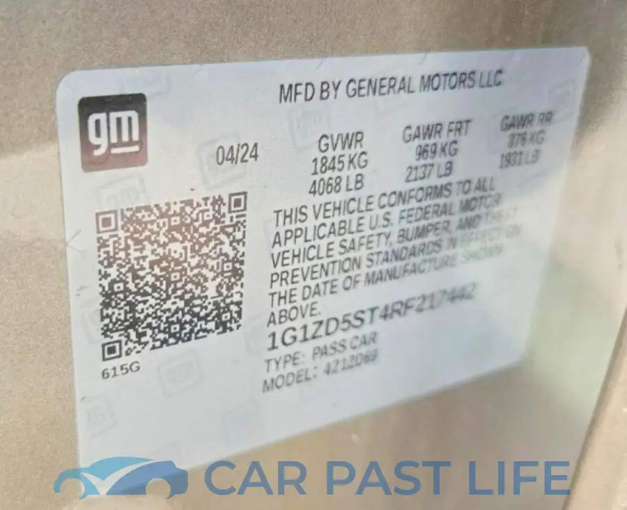 1G1ZD5ST4RF217442# 12